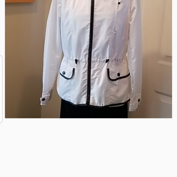 White & Black Zip-Front Jacket - Picture 4 of 9